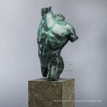 China Life Size Resin Cast Bronze Nude Statues Male Torso Sculpture